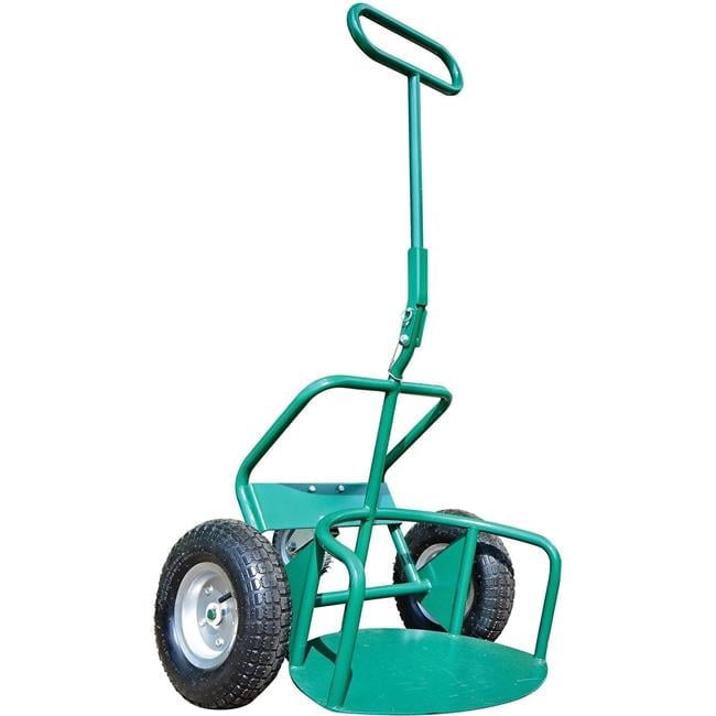 Green Metal Garden Pot Mover with Ergonomic Handle
