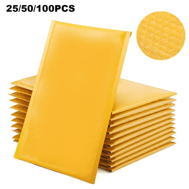 25/50/100 Kraft Bubble Mailers Padded Envelope Shipping Bags Seal Any ...
