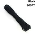 thumbnail image 1 of 25/50/100FT 550 LB Survival  Camping Outdoor Tools Hiking Clothesline Lanyard Paracord 7 Strand Cord Parachute Rope BLACK 100FT, 1 of 1