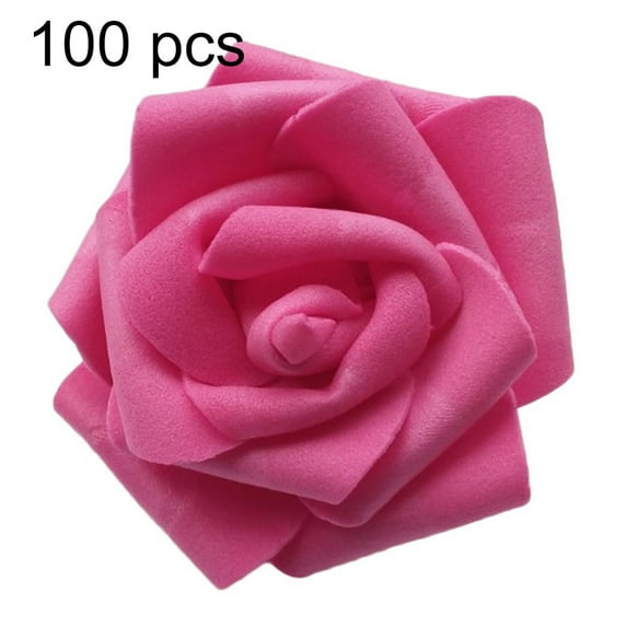 25/50/100Pcs Artificial PE Foam Rose Flowers Head DIY Wedding Home Room Decor Red PE Foam