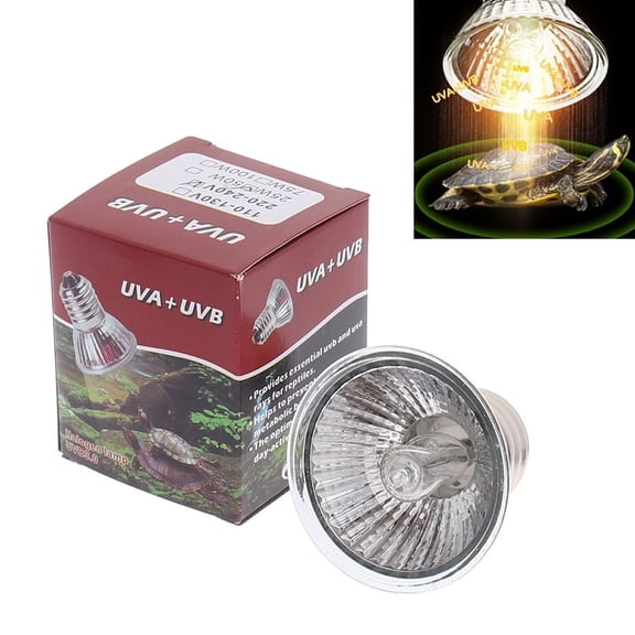 25/50/75W UVA+UVB 3.0 Reptile Lamp Bulb Turtle Basking UV Light Bulbs Heating Lamp Temperature Controller (6pcs)