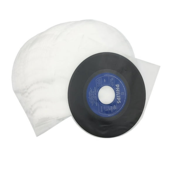 25/50PCS Clear Anti-static 3 Mil Plastic Vinyl Record Inner Sleeves For 7'' Record 45 RPM ,Easy to Use