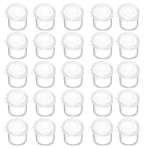 25/50Pcs 10Ml Paint Storage Containers Transparent Plastomer Paint Cups With Tight Seal Lids For Artists Hobbyists Crafting And Painting