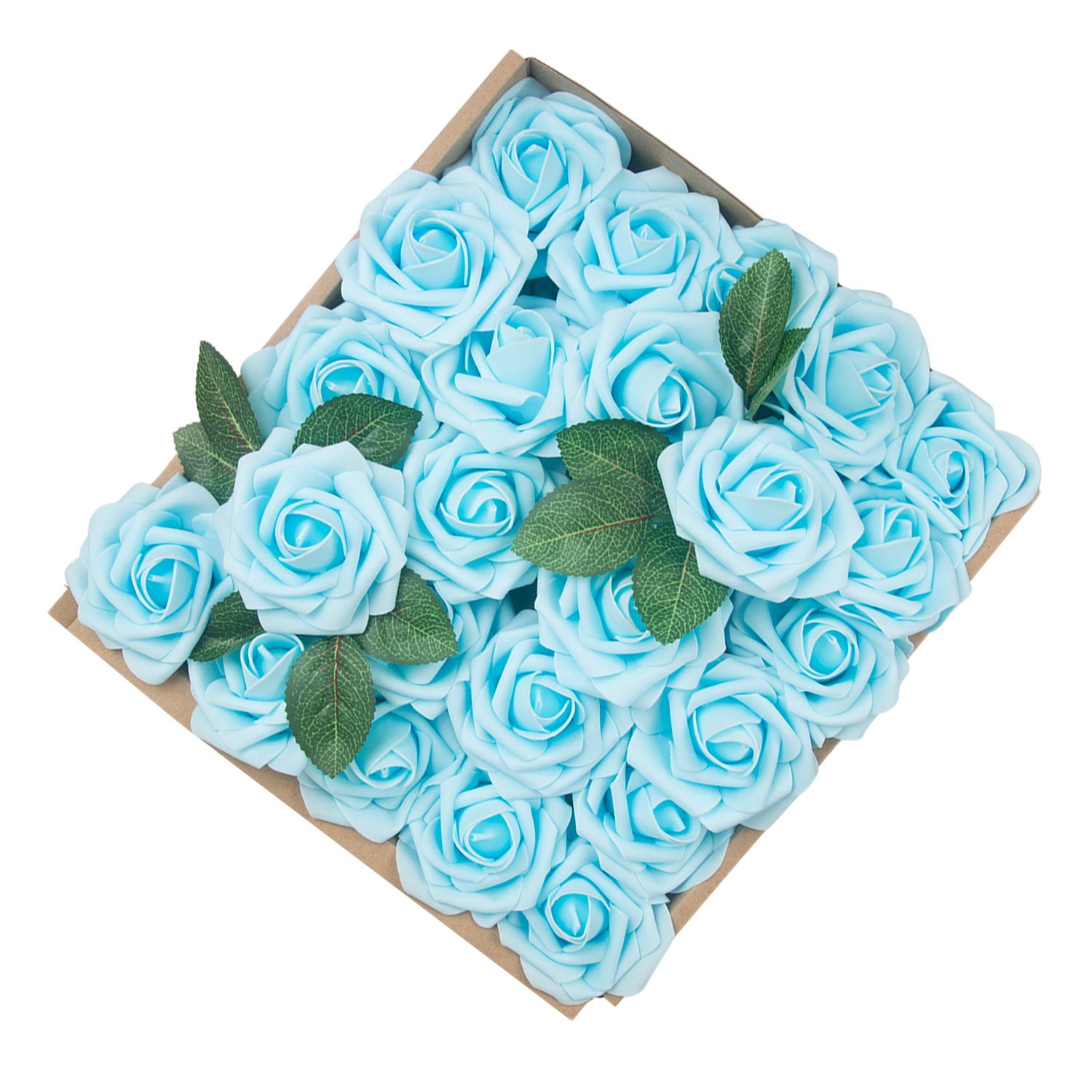 25-50pcs Foam Artificial Rose Heads Flowers Wedding Bride Bouquet Home ...