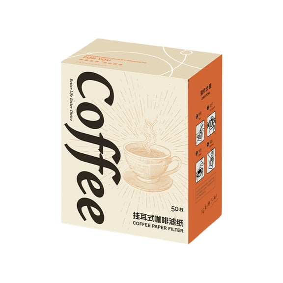 25/50pcs Portable Hanging Coffee Filter Bag Hand Brewed Coffee Filter Bag Brewing Tool Disposable Drip Coffee Bag