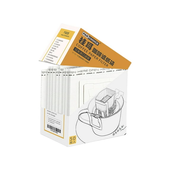 25/50pcs Portable Hanging Coffee Filter Bag Hand Brewed Coffee Filter Bag Brewing Tool Disposable Drip Coffee Bag
