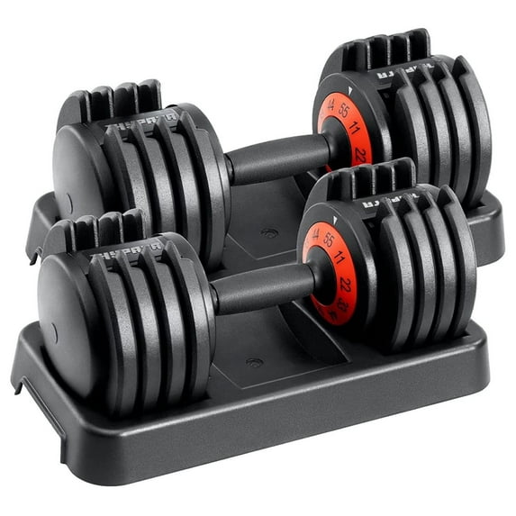 25/55 lbs Pair Adjustable Dumbbell Set, Adjust Dumbbell Weight for Exercises Pair Dumbbells for Men and Women in Home