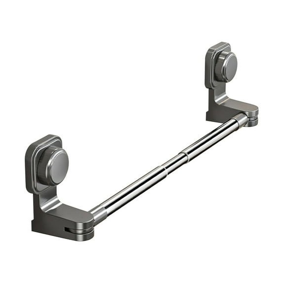 25.59"-51.18" Adjustable Suction Towel Rack - No Drill Stainless Steel Bar with 4.33" Suction Cups
