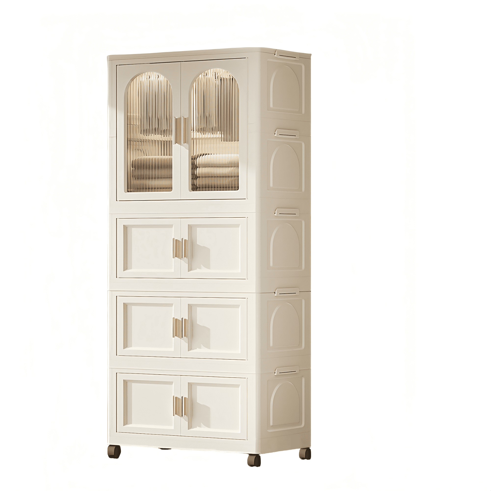 25.59" Side Wide Folding Wardrobe , 25.59"×15.75"×70.87 ", with ...