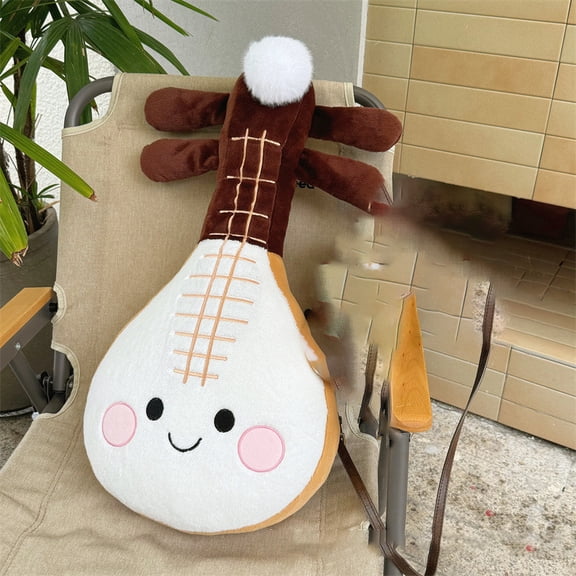 25.5in Plush Pipa Doll Stuffed Toy – Soft Musical Instrument Doll, for Music Lovers, Soft Throw Pillows Stuffed Premium Polyester Fiber Sofa Cushion Christmas Party Decor