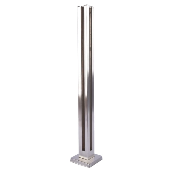 25.6” Cable Railing Post Corner Post, 304 Stainless Steel Glass Railing Post for Balustrade Balcony Deck Stairs (Cannot Add Handrail Version)
