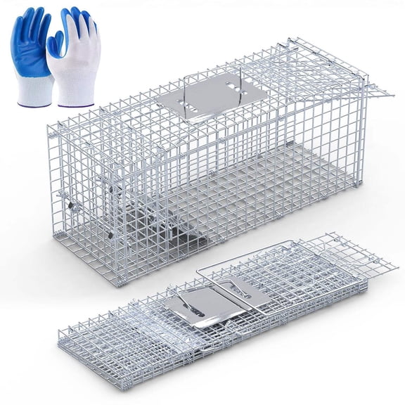 25.6" Humane Animal Trap Cage Heavy-Duty Catch Release