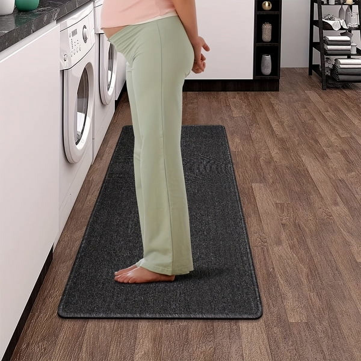 AsterOutdoor Laundry Room Runner Mat - 25.6x70.8 Inch Super Absorbent Utility Rug w/ TPE Non-Slip Backing - Machine Washable & Stain-Proof for Washer/Dryer