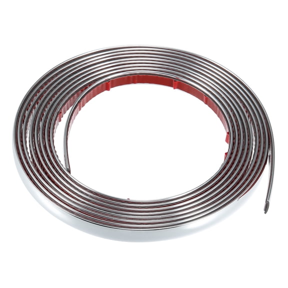 25/64in 10mm Wide 9.84ft 300cm Length Silver Tone Car Door Edge Guards Body Trim Strip for Rearview Mirror Bumper Window