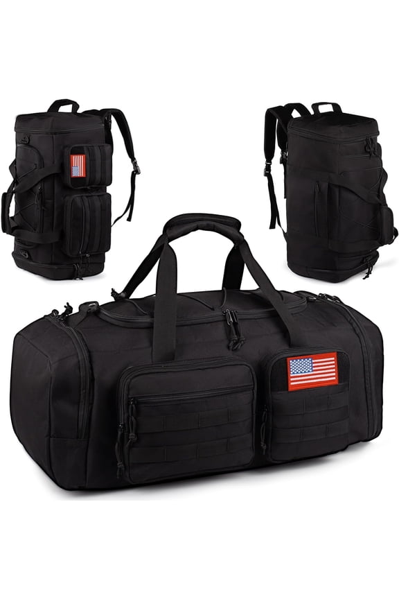 25.6In Gym Bag for Men, 50L Large 3 in 1 Sports Travel Duffle Bag with Shoes Compartment,Water Resistant Travel Backpack Weekender Overnight Bag with Wet Pocket for Women Camping Touring