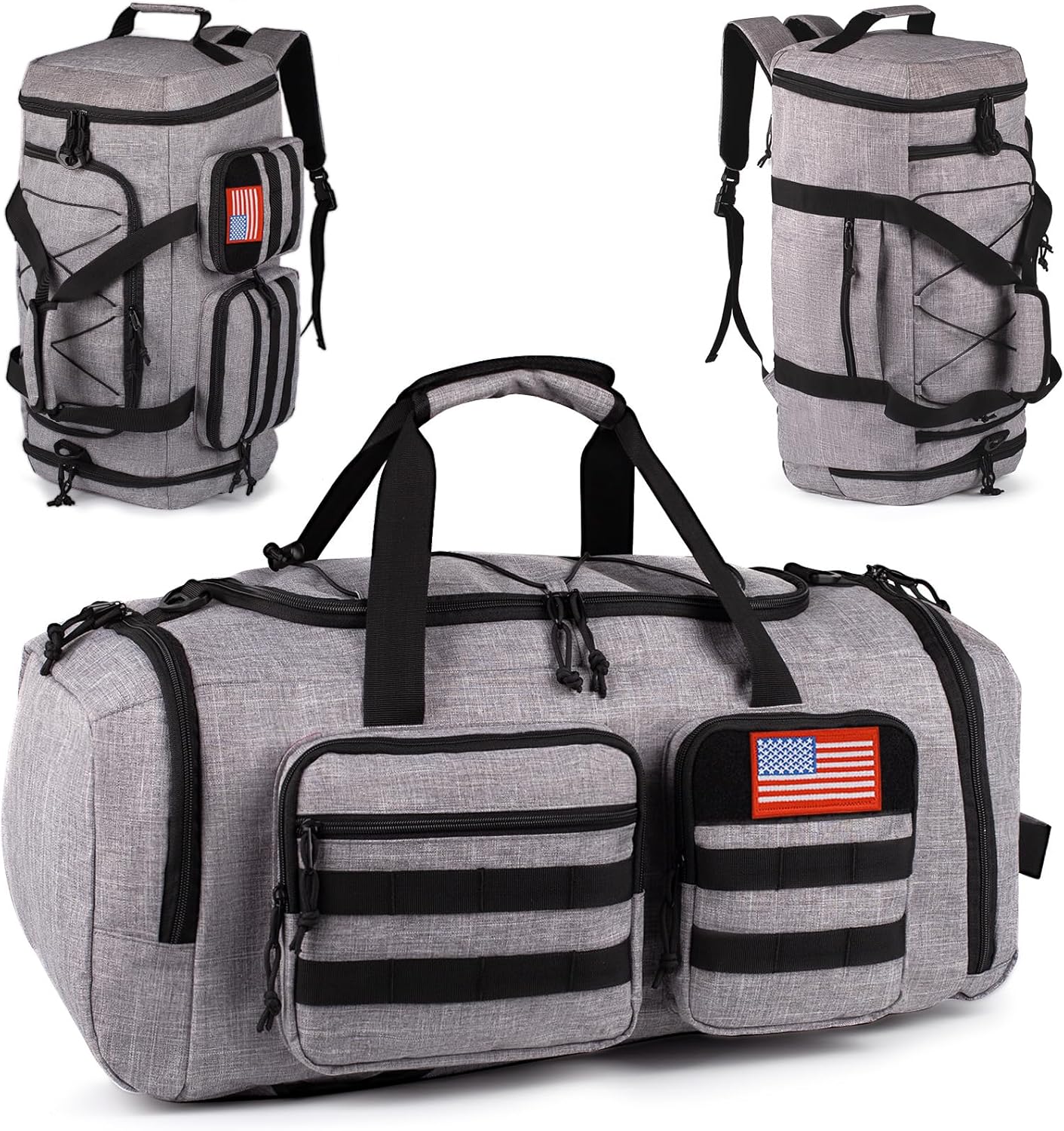 25.6In Gym Bag for Men, 50L Large 3 in 1 Sports Travel Duffle Bag with ...