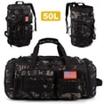 thumbnail image 1 of 25.6In Gym Bag for Men, 50L Large 3 in 1 Sports Travel Duffle Bag with Shoes Compartment,Water Resistant Travel Backpack Weekender Overnight Bag with Wet Pocket for Women Camping Touring, 1 of 9