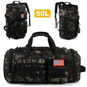 25.6In Gym Bag for Men, 50L Large 3 in 1 Sports Travel Duffle Bag with Shoes Compartment,Water Resistant Travel Backpack Weekender Overnight Bag with Wet Pocket for Women Camping Touring