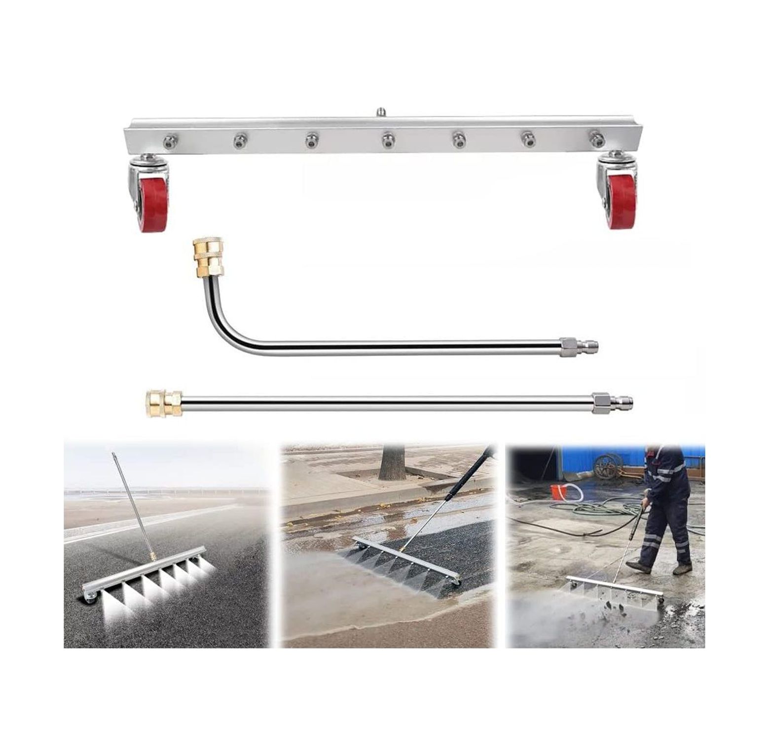 25.6inch Water Broom Pressure Washer Surface Cleaner 4000 Psi Power