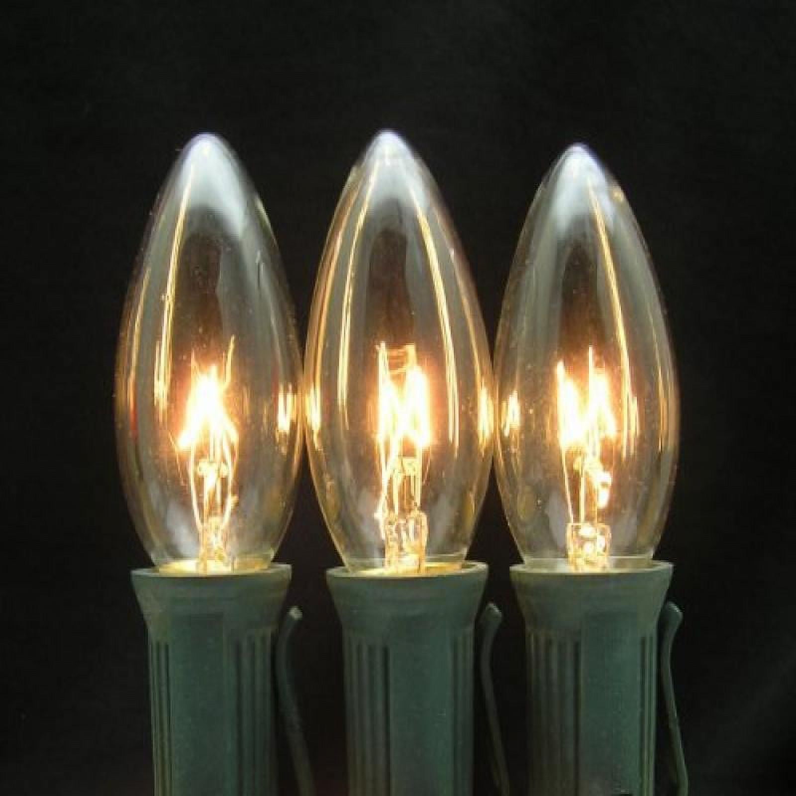 **25 ** 7 Watt C9 Clear Incandescent Light Bulb, Intermediate Base