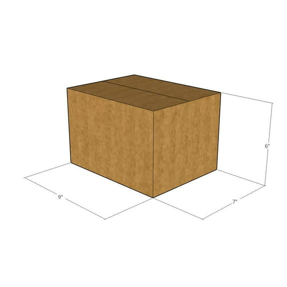 9x7x6 Kraft Brown Corrugated Shipping Boxes, 32 ECT Single-Wall, Qty 25