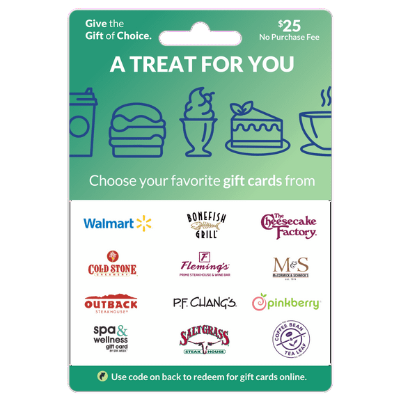 $25 A Treat For You $25 Gift Card