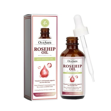 Under 25, Anti-Aging Oil Rosehip Facial SerumVitamin C & E Enriched, Moisturizing Face Oil, Reduces Sun Damage, Age Spots, Wrinkles, Brightens Complexion, 50ml | Plastic, White, Sopatenor