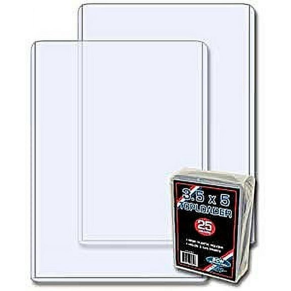 (25) BCW Brand 3.5 X 5 - Topload Holder (baseball trading cards, index cards and photos)