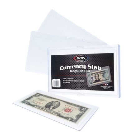 25 BCW Deluxe Regular Bill Currency Slabs