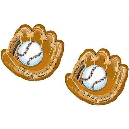 25" Baseball and Glove Foil Party Balloon - Qty 2