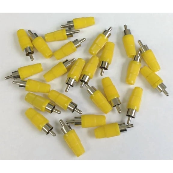 (25) Belkin Audio Video Cable Rca Phono Plug Plastic Handle Terminal Connectors