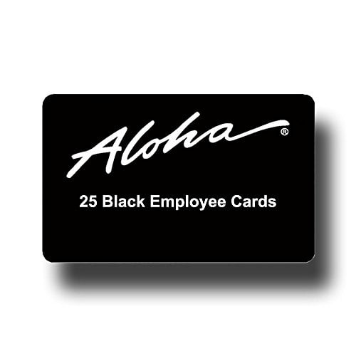 25 Black Aloha Server Swipe POS Cards