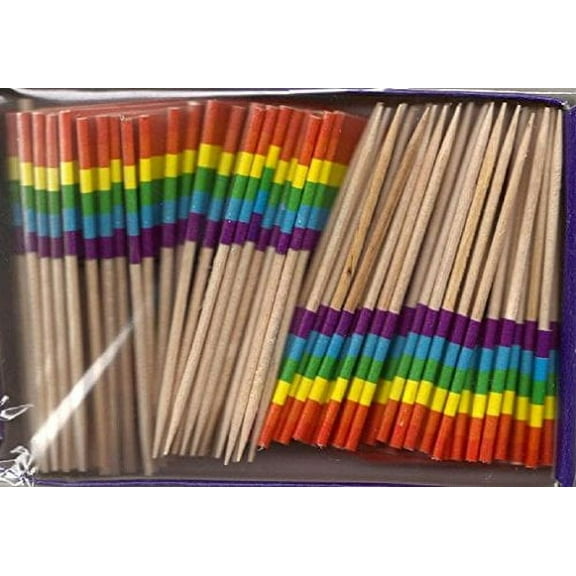 25 Box Wholesale Lot of Rainbow Toothpick Flags, 2500 Small Mini LGBT Flag Cupcake Toothpicks or Cocktail Picks