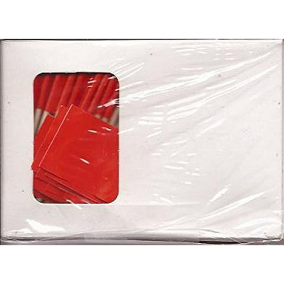 25 Box Wholesale Lot of Solid Red Toothpick Flags, 2500 Small Mini Red Flag Cupcake Toothpicks or Cocktail Picks