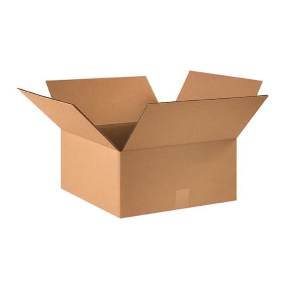 25 Brown Corrugated Shipping Boxes 16x16x7 ECT-32 - Secure Packing Solution