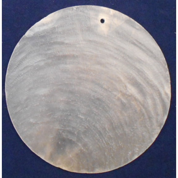 25 Capiz Shells White Round Cut 3" Diameter (76mm) - One Hole - For Crafts Windchimes Ocean Art
