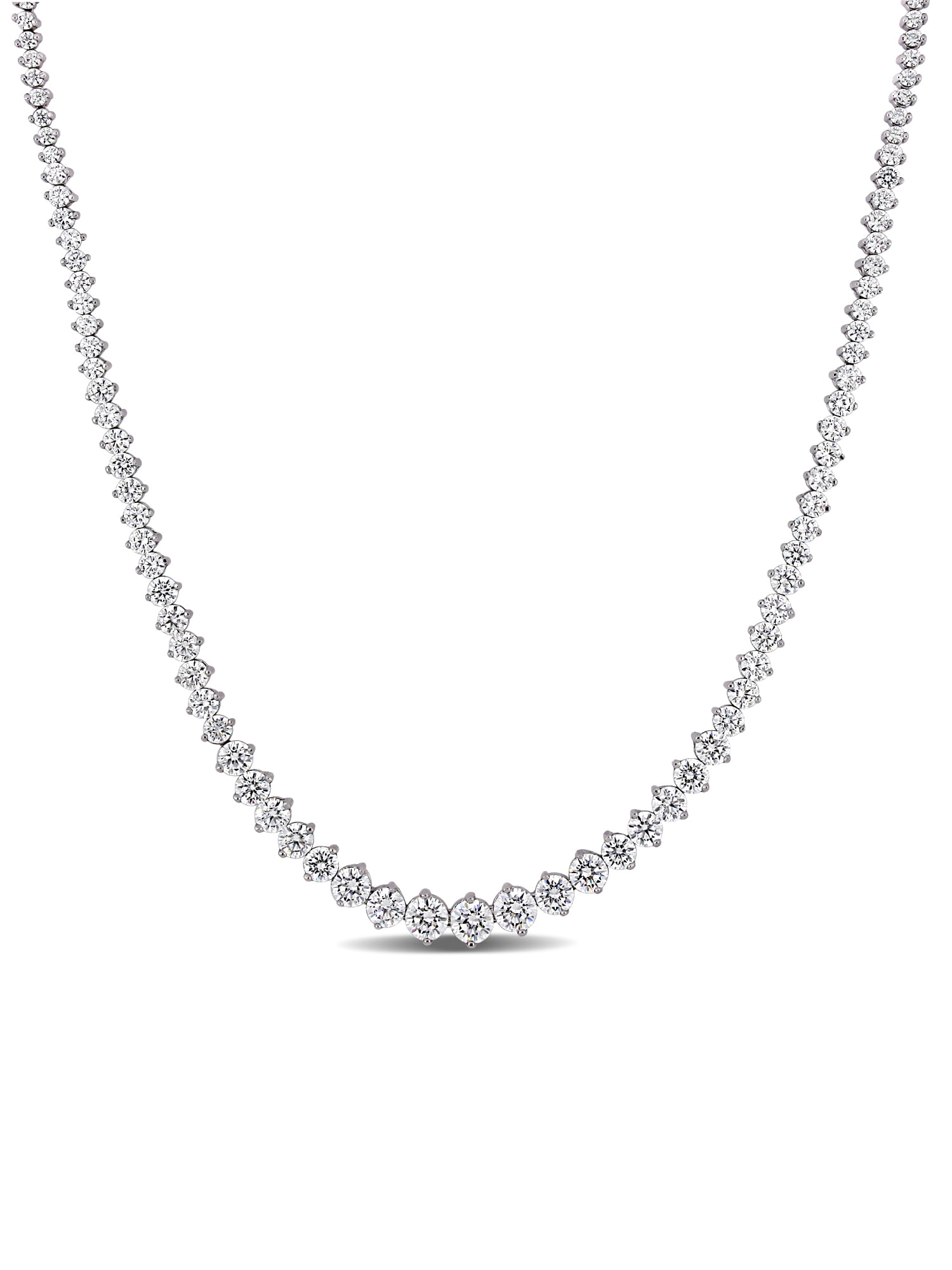 Cubic zirconia shop graduated necklace