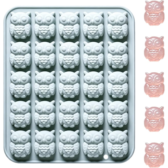 25-Cavity Silicone Owl Molds for Chocolate, Candy, Jello, Gummy, Ice ...