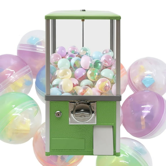 25 Cents Coin Operated Vending Machine, Toy Capsule Vending Machine, Commercial Gumball Machine, 200 Capacity for 1.8"-2" Gashapon, Twister Balls, Capsule Toys, Gumball, Bouncy Balls