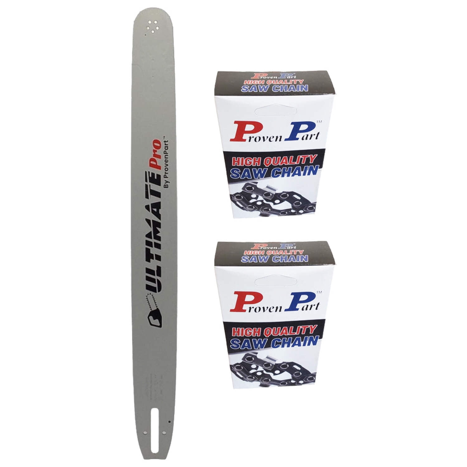 25" Chainsaw Bar With 2 Chains  3/8" .050" 84DL Fits 3003 000 4030, 240RNDD025