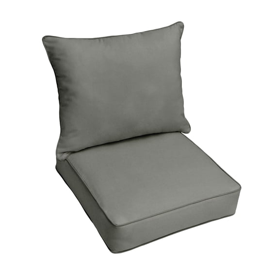 25" Charcoal Gray Sunbrella Deep Seating Pillow and Chair Cushion