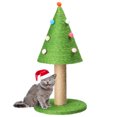 thumbnail image 1 of 25" Christmas Tree Cat Scratching Post, Kitten Kitty Sisal Scratch with Natural Sisal Covered Frame and Colorful Little Balls, Cute Cat Scratcher Toy for Indoor Cats, 1 of 7