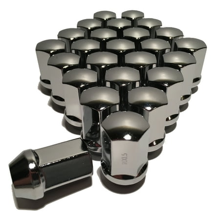 25 Chrome 14x1.5 OEM Acorn Lug Nuts Large Seat Factory Wheel Rim Lugs 1.5" Tall