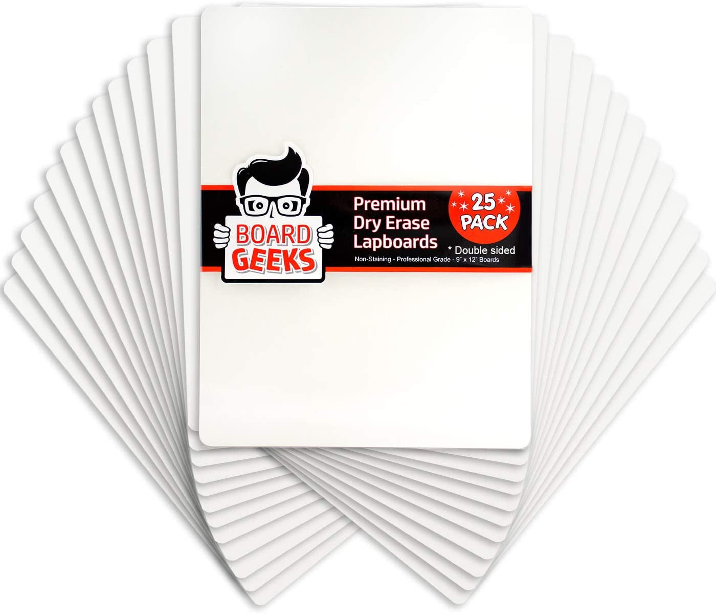 25 Classroom Dry Erase Board for Kids 9"x12" Small White Boards for Students, White Board for