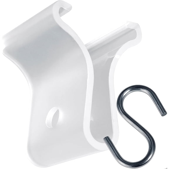 25 Clear Ceiling Grid Clips & 25 S-Hook Sign Hanging Kit, Light-Duty Suspended Tile Drop Ceiling Hooks for Hanging Classroom Decorations, Office Decor, Retail Signs, 0.75" W x 1" H