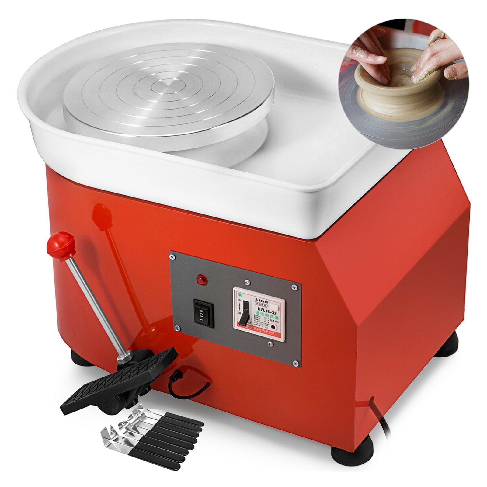 25 Cm Ceramic Ceramic Wheel Forming Machine, With 350W Artwork Process Can Be Adjusted Pedal ,Wide Ranging Usage
