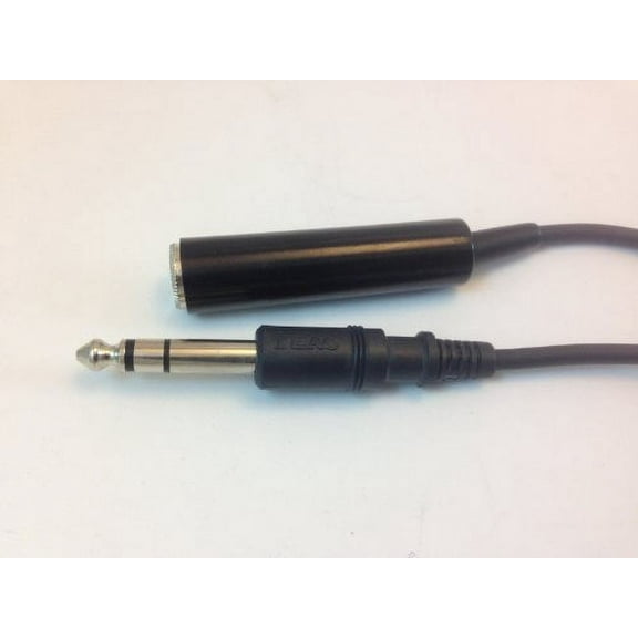 25' Coiled 1/4" Stereo Plug & Jack Extension Cord