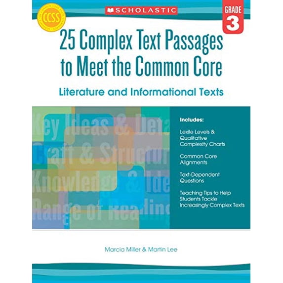 Pre-Owned 25 Complex Text Passages to Meet the Common Core: Literature and Informational Texts: Grade 3 (Paperback) 0545577098