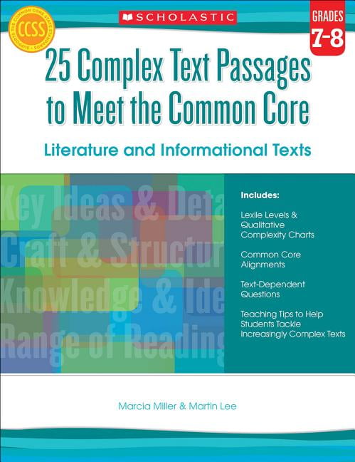 25 Complex Text Passages for Grades 7-8 Paperback