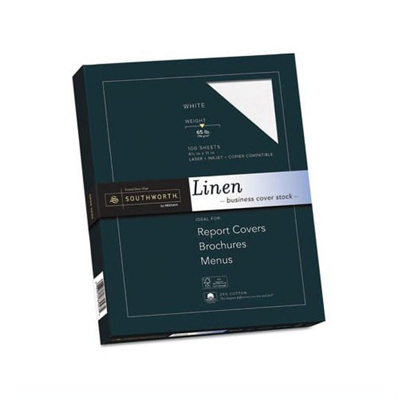 25% Cotton Linen Cover Stock 65lb, 8.5 x 11, 100/Pack